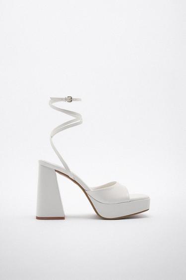 zara white platform sandals