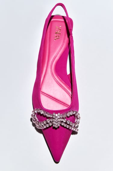 Image 0 of FLAT MULES WITH EMBELLISHED BOW from Zara