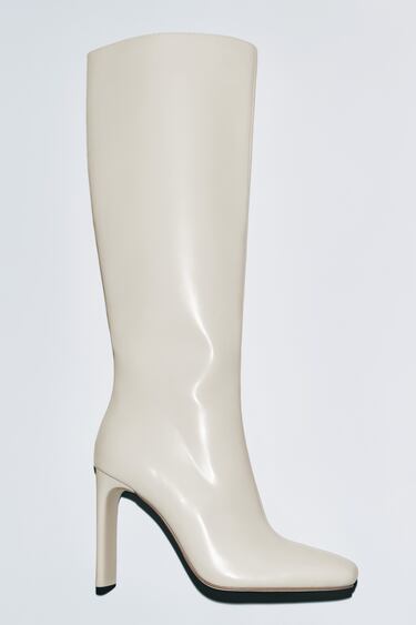 Image 0 of KNEE-HIGH HEELED BOOTS from Zara