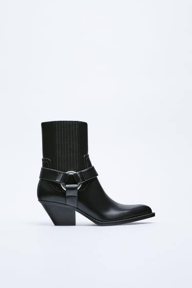 Image 0 of HEELED COWBOY ANKLE BOOTS from Zara