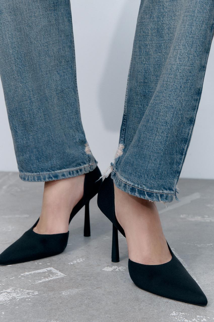 Zara black pointed shoes Clearance