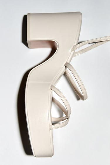 Image 0 of LACE UP PLATFORM SANDALS from Zara