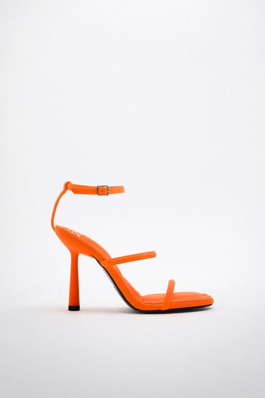 Image 0 of STILETTO HEEL QUILTED INSOLE SANDALS from Zara