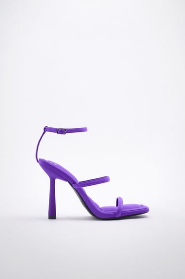 Image 0 of STILETTO HEEL QUILTED INSOLE SANDALS from Zara