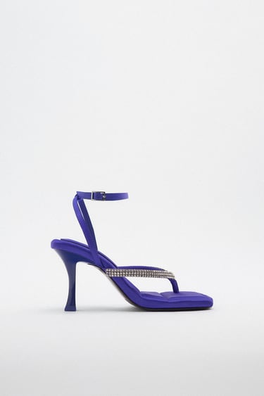 Image 0 of SPARKLY HEELED SANDALS from Zara