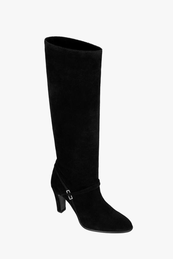 Zara tall suede boots Clearance