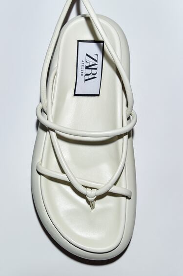 Image 0 of LACE UP FLATFORM SANDALS from Zara