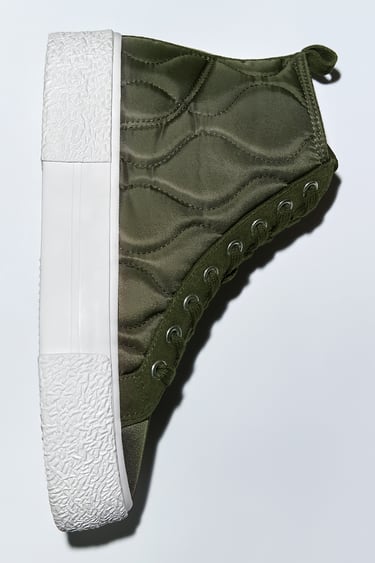 Image 0 of QUILTED HIGH-TOP TRAINERS from Zara