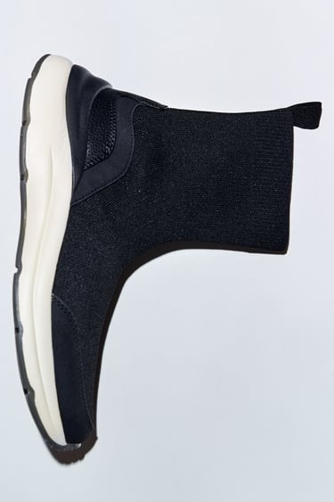 Image 0 of FABRIC HIGH-TOP TRAINERS from Zara