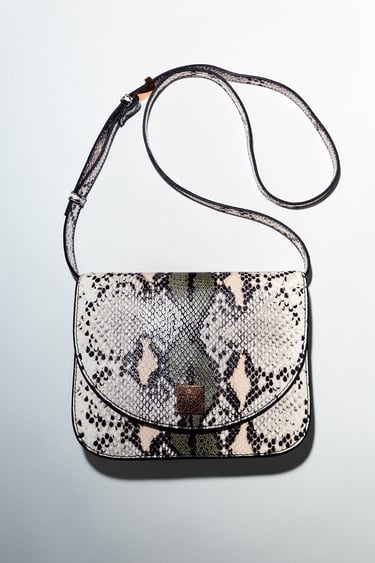 Image 0 of LEATHER CROSSBODY BAG from Zara