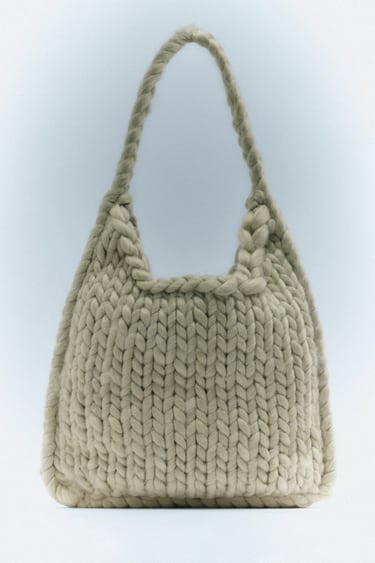 Image 0 of KNIT TOTE BAG from Zara