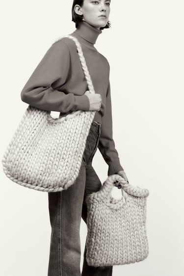 Image 0 of KNIT TOTE BAG from Zara