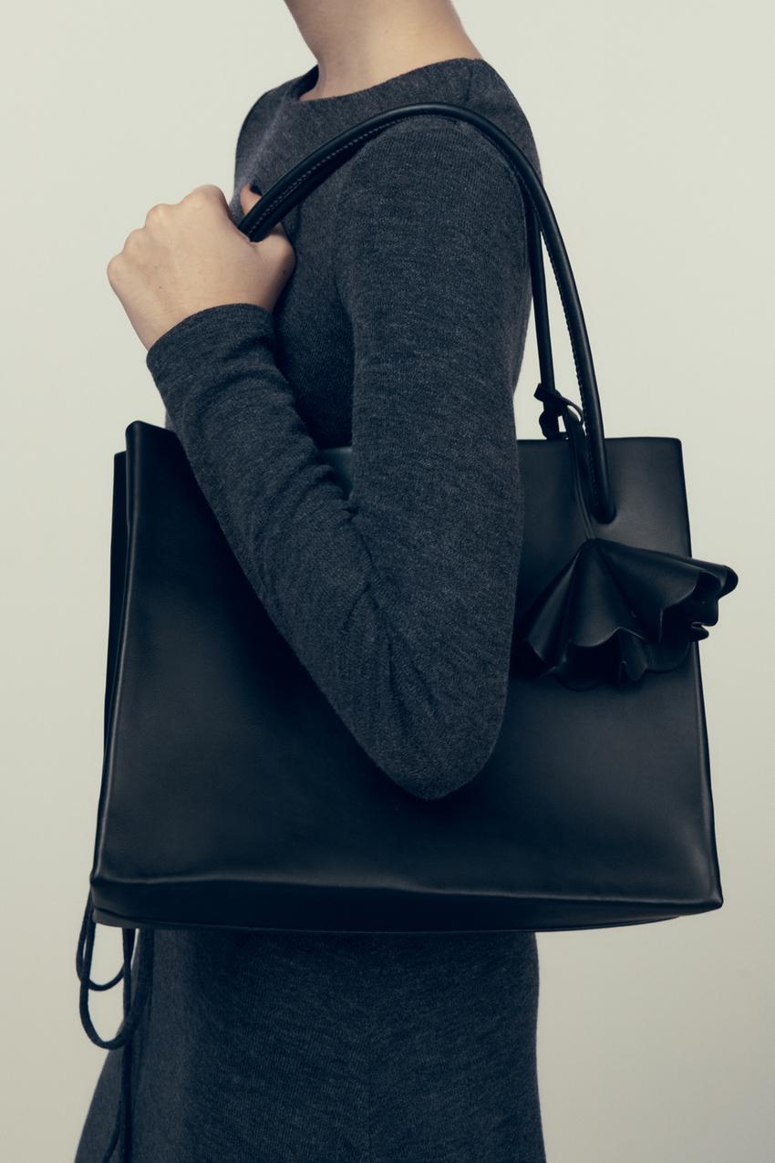 Black zara tote Clearance
