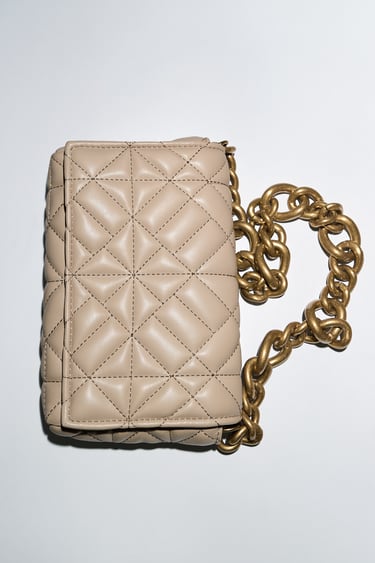 Image 0 of QUILTED CHAIN STRAP SHOULDER BAG from Zara
