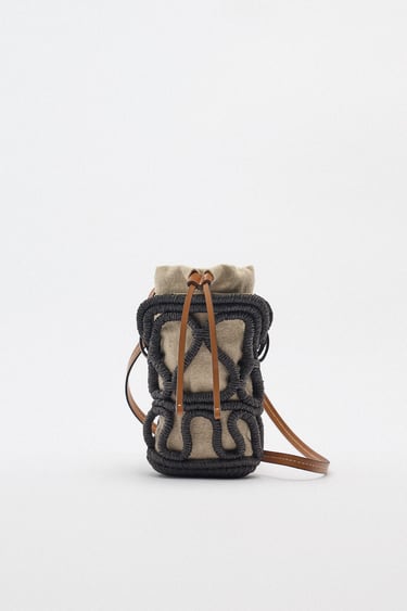 Image 0 of CONTRAST MOBILE PHONE BAG from Zara