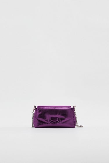 Image 0 of MINI METALLIC CROSSBODY BAG from Zara