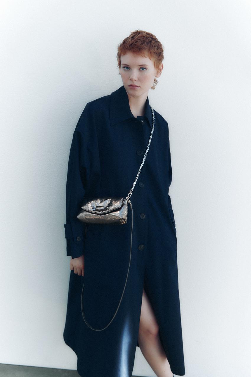 Zara metallic crossbody bag clearance