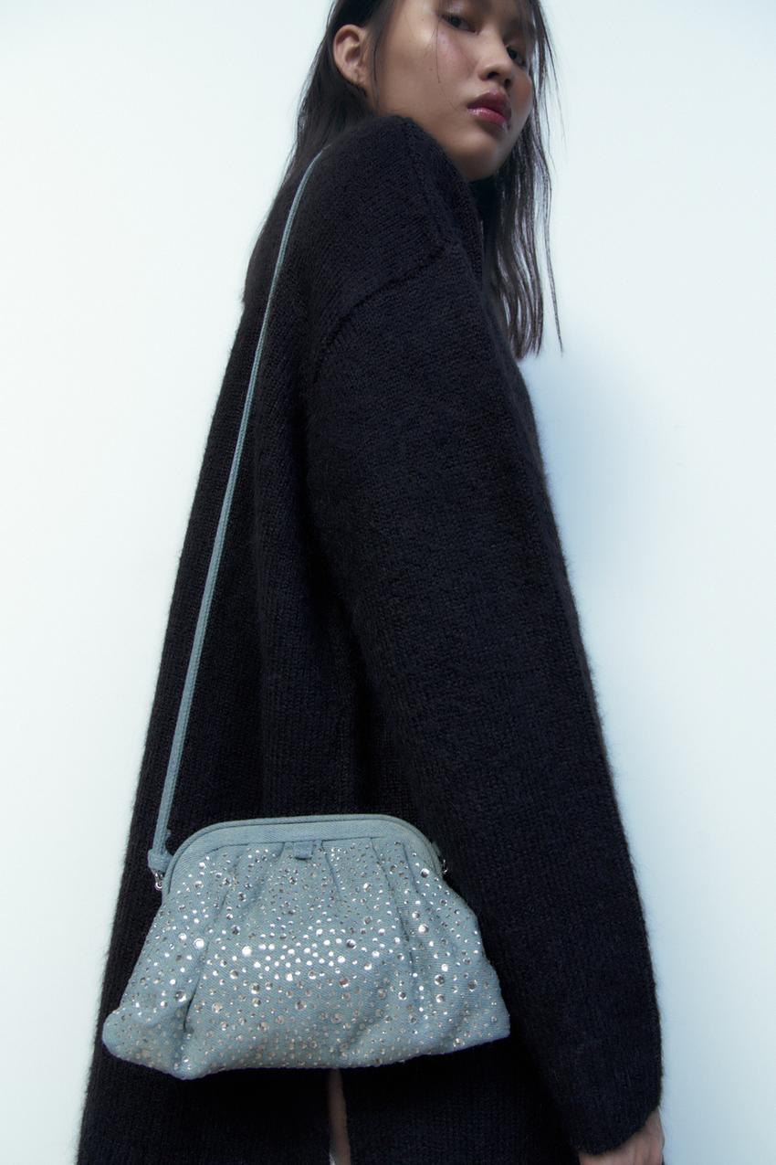 Zara blue crossbody bag Clearance