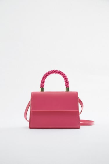 Image 0 of MINI BAG WITH BEADED HANDLE from Zara