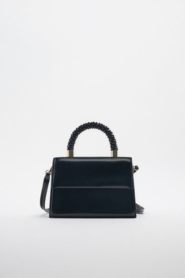 Image 0 of BEADED HANDLE MINI BAG from Zara