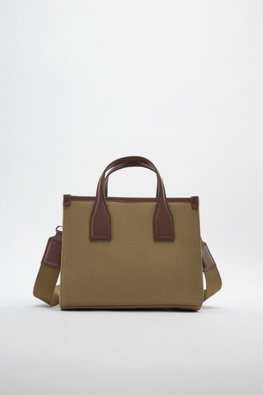 Image 0 of CANVAS MINI TOTE BAG from Zara
