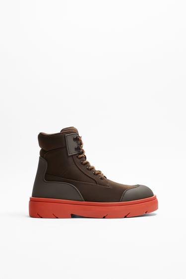 Image 0 of LACE-UP BOOTS WITH CHUNKY SOLE from Zara