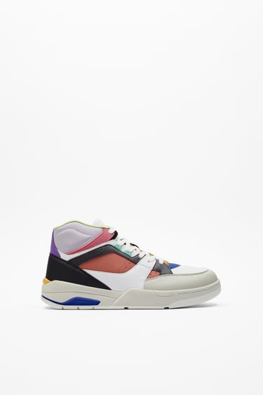 Image 0 of MULTICOLOURED HIGH-TOP TRAINERS from Zara