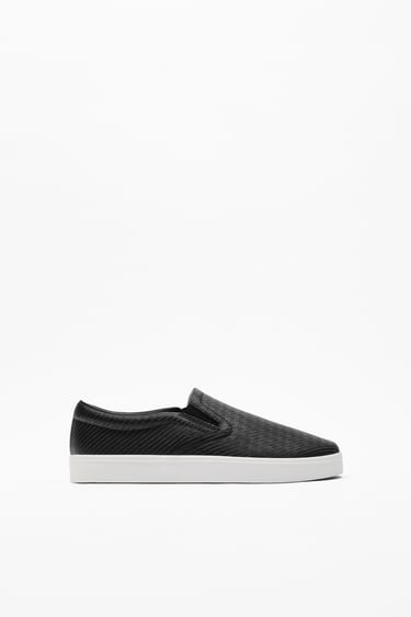 Image 0 of EMBOSSED LACELESS TRAINERS from Zara