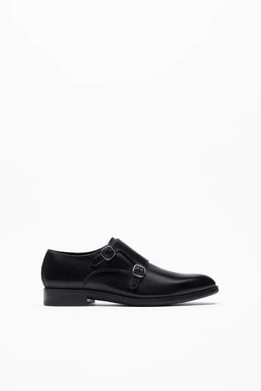 Image 0 of LEATHER MONK SHOES from Zara