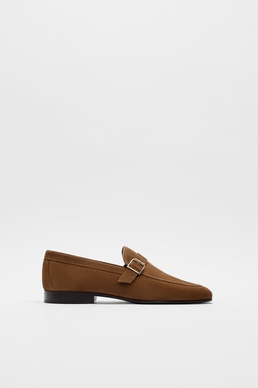 LEATHER LOAFERS WITH BUCKLE