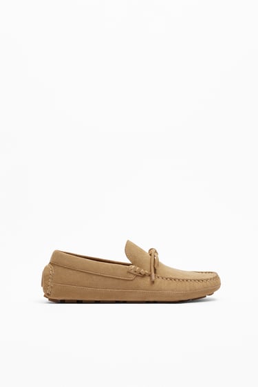 Image 0 of LEATHER DRIVING LOAFERS from Zara