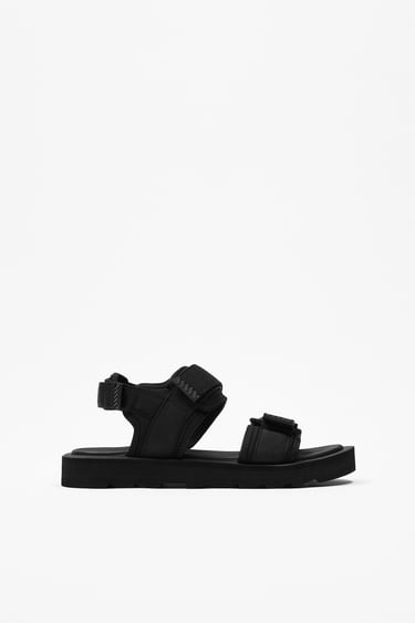 Image 0 of TECHNICAL CHUNKY SOLE SANDALS from Zara
