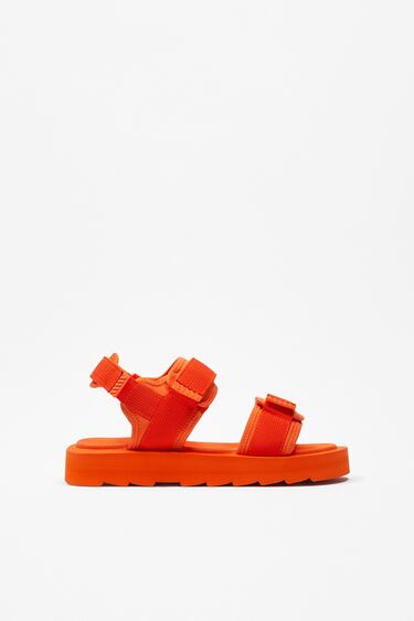 Image 0 of TECHNICAL CHUNKY SOLE SANDALS from Zara