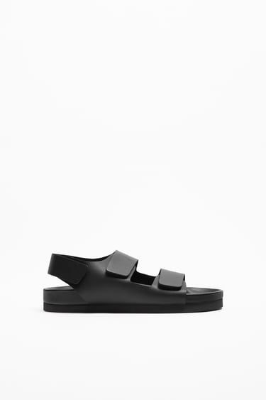 Image 0 of STRAPPY LEATHER SANDALS from Zara