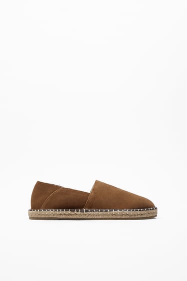 Image 0 of SPLIT SUEDE LEATHER ESPADRILLES from Zara