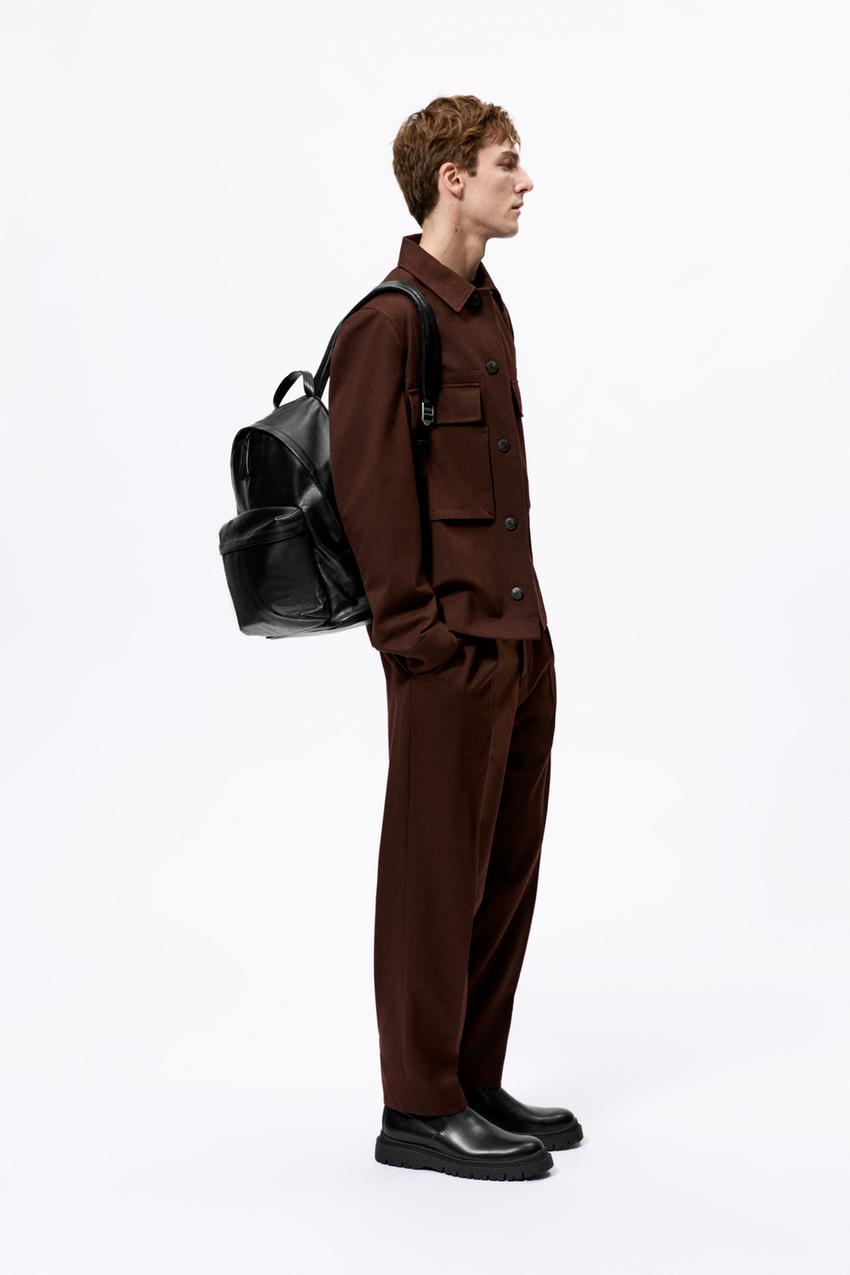 Zara leather rucksack Clearance