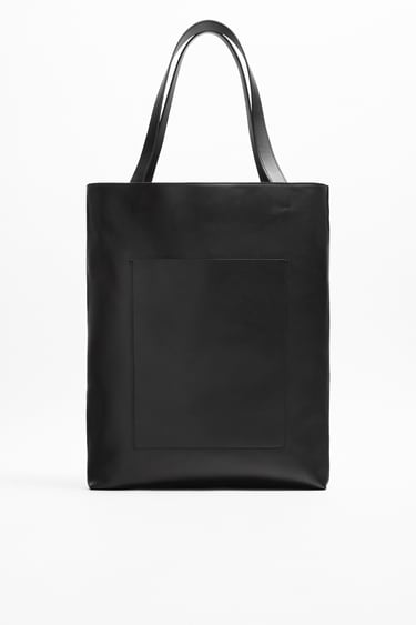 Image 0 of LEATHER TOTE BAG LIMITED EDITION from Zara