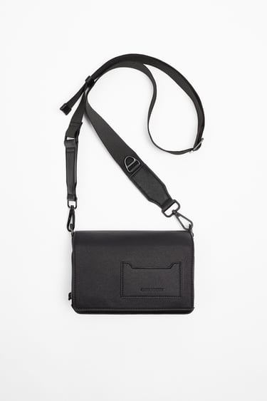 Image 0 of EMBOSSED MESSENGER BAG from Zara
