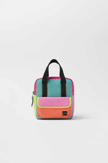 حقيبة ظهر متعددة الألوان تقنية