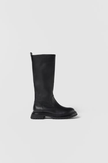 Image 0 of KIDS/ LEATHER KNEE-HIGH BOOTS from Zara