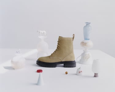 KIDS/ LEATHER ANKLE BOOTS
