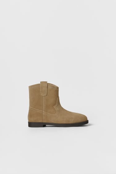 Image 0 of KIDS/ LEATHER COWBOY ANKLE BOOTS from Zara