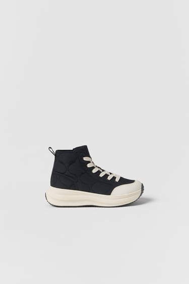 Image 0 of KIDS/ QUILTED HIGH-TOP SNEAKERS from Zara