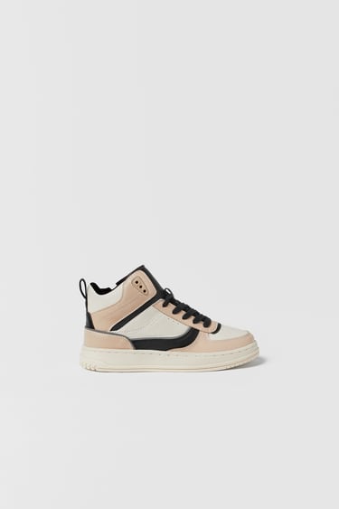 Image 0 of KIDS/ CONTRAST HIGH-TOP TRAINERS from Zara