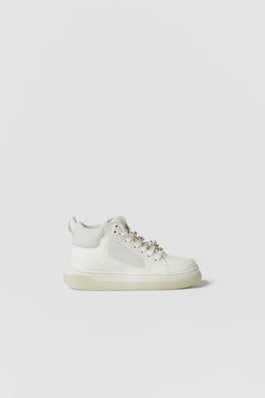 Image 0 of KIDS/ HIGH-TOP SNEAKERS WITH REMOVABLE JEWELS from Zara