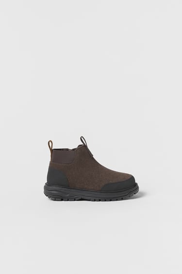 Image 0 of KIDS/ LEATHER ANKLE BOOTS WITH TOECAP from Zara