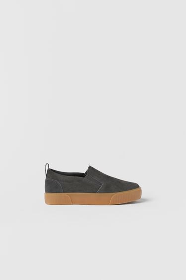 Image 0 of KIDS/ LEATHER TRAINERS from Zara