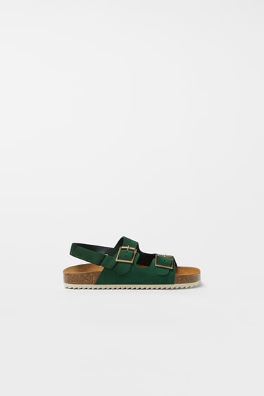 KIDS/ LEATHER SANDALS WITH BUCKLES