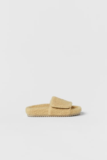 Image 0 of KIDS/ FAUX SHEARLING SANDALS from Zara