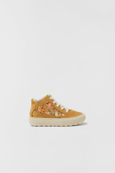 Image 0 of BABY/ FLORAL PRINT HIGH-TOP SNEAKERS from Zara